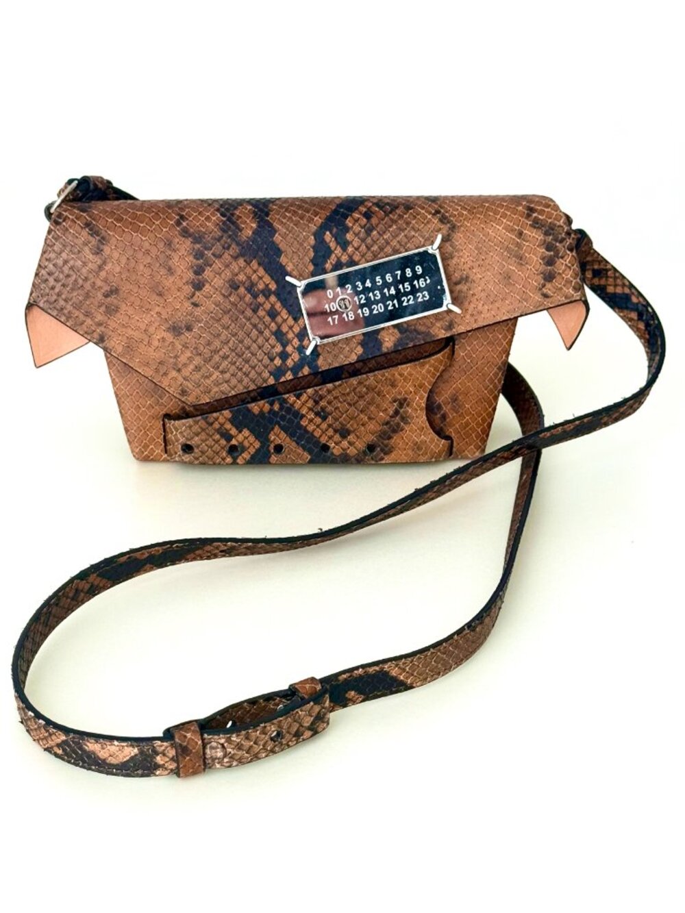 MAISON MARGIELA Snatched Python-Effect Small Bag - Picture 4 of 16